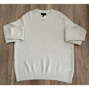 Banana Republic NWT Men's Pullover Crew Neck Linen Blend Sweater Sz XL Beige